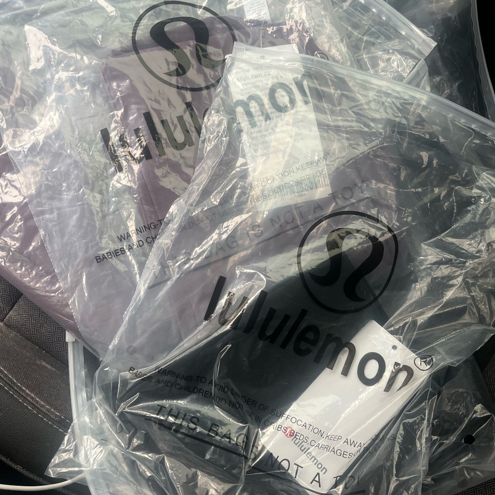 lululemon athletica Black and Purple Leggings